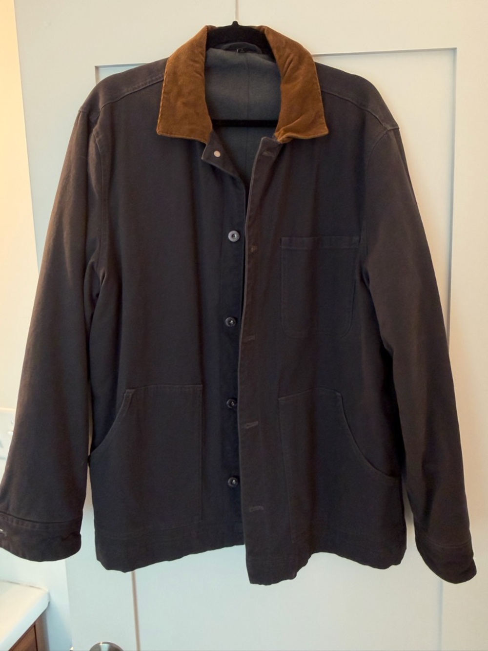 Men's Bonobos Black Workwear Jacket with Contrast Collar